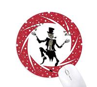 DIYthinker El temor a los Fantasmas de Halloween Calavera Wheel Mouse Pad de Goma roja Redonda