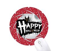 DIYthinker El temor a los Fantasmas de Halloween Feliz Wheel Mouse Pad de Goma roja Redonda
