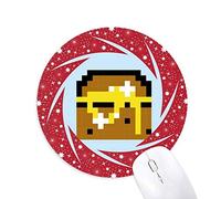 DIYthinker El Verano de Vela Box Treasure Hunt Pixel Wheel Mouse Pad de Goma roja Redonda