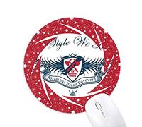 DIYthinker Emblema Original de los Caballeros Medievales de Europa Wheel Mouse Pad de Goma roja Redonda