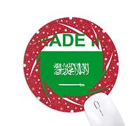 DIYthinker En Arabia Saudí, país de Amor Wheel Mouse Pad de Goma roja Redonda