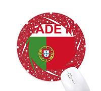 DIYthinker En Portugal, país de Amor Wheel Mouse Pad de Goma roja Redonda