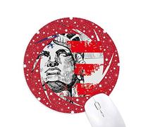 DIYthinker Estatua de la Libertad América Bandera Pais Ciudad Wheel Mouse Pad de Goma roja Redonda