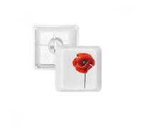 DIYthinker Flor Roja Teclas Pintura del Arte De La Amapola De Maíz Simplicidad Pbt para Teclado Mecánico Blanco OEM Sin Marca De Impresión