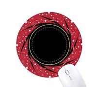 DIYthinker Forma círculo patrón símbolo Totem Wheel Mouse Pad de Goma roja Redonda
