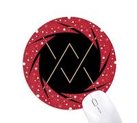 DIYthinker Forma de triangulo Patron símbolo Totem Wheel Mouse Pad de Goma roja Redonda