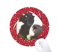 DIYthinker Foto de Vaca organismo Animal terrestre Wheel Mouse Pad de Goma roja Redonda