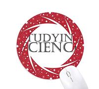 DIYthinker Frase Corta de estudiar la Ciencia Wheel Mouse Pad de Goma roja Redonda