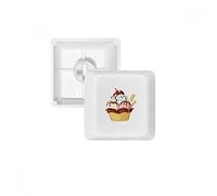 DIYthinker Galletas Keycaps Pbt Cereza Chocolate Helado para Teclado Mecánico Blanco OEM Sin Marca De Impresión