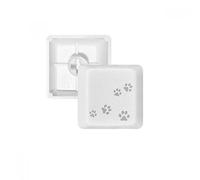 DIYthinker Gato Maullido Animales Teclas Pbt Gris Arte Huella De La Pata De Impresión para Teclado Mecánico Blanco OEM No Marca De Impresión
