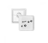 DIYthinker Gato Maullido Animales Teclas Pbt Huella Negro del Arte De La Pata De Impresión para Teclado Mecánico Blanco OEM No Marca De Impresión
