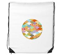 DIYthinker Geometría Squama Flores Modelo de Japón morral del Lazo de Compras Deportes Bolsas de Regalo