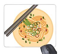 DIYthinker Goma Mousepad del Juego Alfombrilla de ratón Regalo de Porcelana China del Plato de Fideos Deliciosa Comida Cultura Tradicional patrón de la ilustración del rectángulo Antideslizante