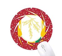 DIYthinker Guinea Africa National Emblem Wheel Mouse Pad de Goma roja Redonda