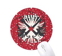 DIYthinker Guitarra Rock Pasion combinación patrón Wheel Mouse Pad de Goma roja Redonda