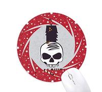 DIYthinker Halloween Velas están en la Cabeza de la Calavera Wheel Mouse Pad de Goma roja Redonda