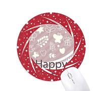 DIYthinker Happy Easter Festival Purple Huevo Estrella Wheel Mouse Pad de Goma roja Redonda