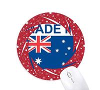 DIYthinker Hecho en Australia, país de Amor Wheel Mouse Pad de Goma roja Redonda