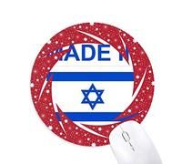 DIYthinker Hecho en Israel, país del Amor Wheel Mouse Pad de Goma roja Redonda