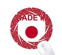 DIYthinker Hecho en Japón, país de Amor Wheel Mouse Pad de Goma roja Redonda