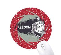DIYthinker Hip Hop Libertad de religión Santo Grial Wheel Mouse Pad de Goma roja Redonda