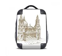 DIYthinker Hombro Catedral Inglaterra Londres del Estuche rígido de San Pablo Llevar Mochila de Viaje Regalo
