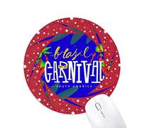 DIYthinker Hula Mascara Elemento Sur Wheel Mouse Pad de Goma roja Redonda