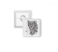 DIYthinker Humana De Pintura Gato Teclas Tranquila Pbt Bebé para Teclado Mecánico Blanco OEM Sin Marca De Impresión