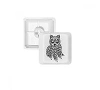 DIYthinker Humana Pintura Mapache Teclas Tranquila Pbt Bebé para Teclado Mecánico Blanco OEM Sin Marca De Impresión