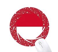 DIYthinker Indonesia National Flag Asia país Wheel Mouse Pad de Goma roja Redonda
