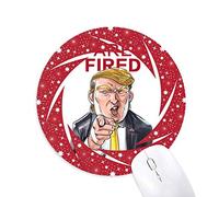 DIYthinker Interesante la Imagen de Presidente Americano Trump Wheel Mouse Pad de Goma roja Redonda