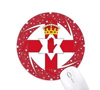 DIYthinker Irlanda del Norte de Europa, país, Bandera Nacional Wheel Mouse Pad de Goma roja Redonda