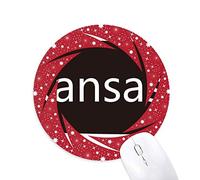 DIYthinker Kansas America USA Mapa Silueta Wheel Mouse Pad de Goma roja Redonda