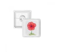DIYthinker La Flor del Maíz Teclas Pbt Amapola Arte De La Acuarela De Color Rojo para Teclado Mecánico Blanco OEM Sin Marca De Impresión