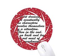 DIYthinker La Gente aprende situación predicación Wheel Mouse Pad de Goma roja Redonda