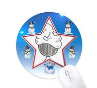 DIYthinker La Linea de Black Cherry Cup Ice Cream Muñeco de Nieve Mouse Pad Redondo Star Mat
