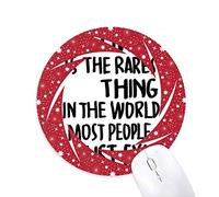 DIYthinker La mayoria de la Gente Solo Existe Cita Wheel Mouse Pad de Goma roja Redonda