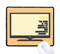 DIYthinker La Mente es Citar Fuente Buda Budismo Mouse Pad Alfombrilla de Goma Antideslizante Juego Oficina