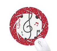 DIYthinker La notacion de la Musica combinacion el Patron de Colores Wheel Mouse Pad de Goma roja Redonda