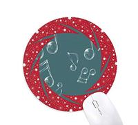 DIYthinker La notacion Musical Burbuja combinación patrón Wheel Mouse Pad de Goma roja Redonda