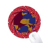 DIYthinker La Pintura la Cultura Japonesa Flor Oro Azul Wheel Mouse Pad de Goma roja Redonda
