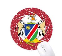 DIYthinker La República de Namibia Africa Country Wheel Mouse Pad de Goma roja Redonda