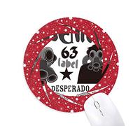 DIYthinker La revolución Urbana máscara de Gas Mono Wheel Mouse Pad de Goma roja Redonda