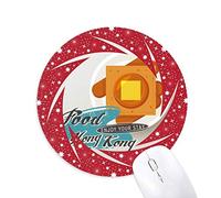 DIYthinker La Tostada Francesa de Hong Kong, China Wheel Mouse Pad de Goma roja Redonda