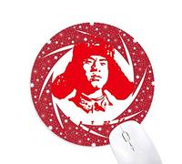DIYthinker Lei Feng Servir a la Gente China Roja Wheel Mouse Pad de Goma roja Redonda