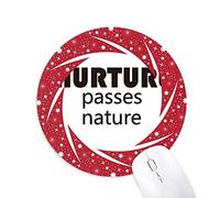 DIYthinker Lema Alimentar Pasa la Naturaleza Wheel Mouse Pad de Goma roja Redonda