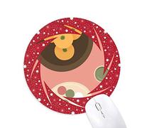 DIYthinker Local de Comida Japonesa Snack Wheel Mouse Pad de Goma roja Redonda