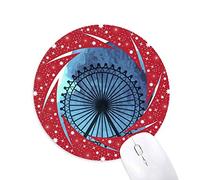 DIYthinker London Eye Ferris Wheel England Gran Bretaña, Reino Unido Wheel Mouse Pad de Goma roja Redonda