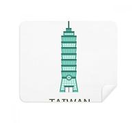 DIYthinker Lugares Taiwán 101 Edificio del teléfono del Recorrido Limpiador de Pantalla Paño de Limpieza de los vidrios 2pcs Tela del Ante