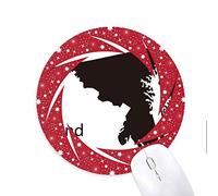 DIYthinker Maryland America USA Mapa Silueta Wheel Mouse Pad de Goma roja Redonda